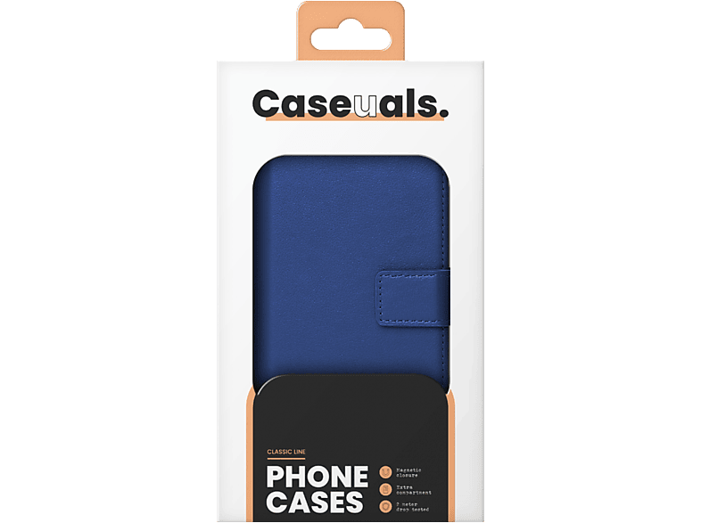 Caseuals Caseuals Leather Wallet Bookcase Voor Samsung Galaxy S23 Fe Blauw