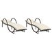 vidaXL Fauteuil de jardin Assise capitonnée Polyrotin, Acier Crème, Blanc