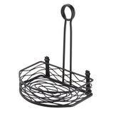 American Metalcraft SRBNB1 halfronde draad vogelnest kruiderij rek houder, smeedijzer, zwart
