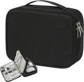 Kivora B.V. Sac de rangement pour câble de données, Sac de rangement de câble portable à 2 couches, Sac de rangement pour accessoires électroniques pour mini appareil photo, écouteurs, souris, noir