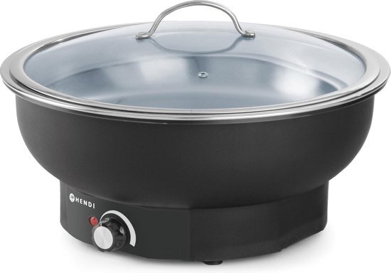 Hendi Chafing Dish Elektrisch | Tesino | Rond | 6,8 Liter | Ø405 x(H)248mm