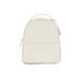 Armani Exchange Liz Essential, logo in reliëf, rugzak met ritssluiting, zilver, gebroken wit