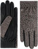 Roeckl Serengeti Handschoenen Leer Dames Grijs Panterprint Maat 6,5
