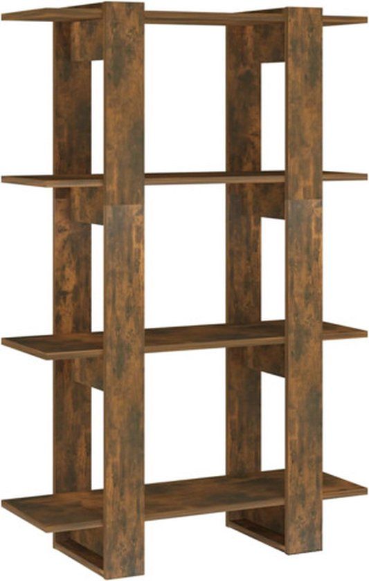 vidaXL Boekenkast/kamerscherm - 80x30x123,5 cm - gerookt eikenkleurig
