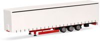 Herpa Gordijntrailer Volumen 15m, Wit/rood