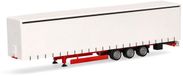 Herpa Gordijntrailer Volumen 15m, Wit/rood