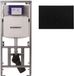 Geberit Inbouwreservoir UP320 met QeramiQ metal bedieningsplaat - dualflush - ronde knoppen - metaal noir mat