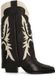 Sacha - Dames - Zwarte leren cowboylaarzen met flap - Maat 42