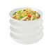 Plasticforte Rond bord/camping - 4x - diep bord - D19 x H4.5 cm - creme wit - kunststof - soepborden - onbreekbaar servies
