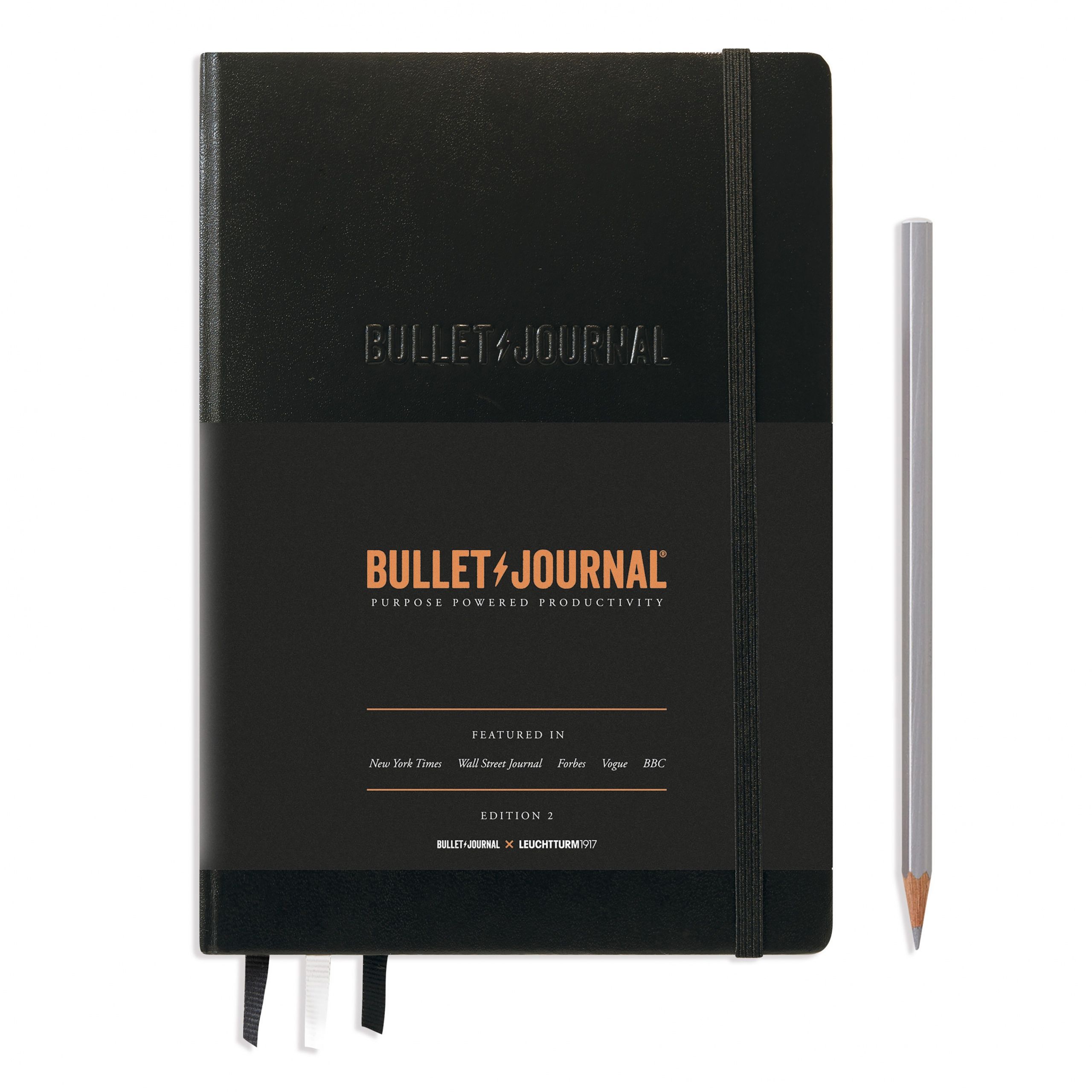 Leuchtturm NBBULLET2BLACK A5 Hardcover Notitieboek - 206 Vel - Zwart