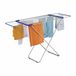 Relaxdays séchoir extensible, pliable, acier inoxydable, 13,6 m de longueur de séchage, étendoir à linge HBD 97x176x55 cm, argent