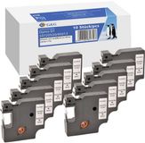 G&G Labeltape Set van 10 stuks Compatibel met DYMO 45013 Wit Zwart 12 mm