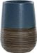 Item International Badkamer tandenborstelhouder/drinkbeker - polystone - marineblauw - 7 x 11 cm