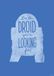 Komar Muurafbeelding - Star Wars Silhouette Quotes R2D2 - 50 x 70 cm
