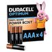 DURACELL Optimum AAA Alkaline batterijen, 4 Stuks, 1.5V, LR03