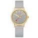 Mondaine Montre à quartz analogique pour femme avec bracelet en textile A660.30314.80SBU, gris/or