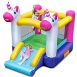 Coast Château gonflable Multicolore - Château gonflable 2-en-1 avec toboggan et partie sautante - 260 x 195 x 219 cm