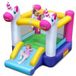 Coast Château gonflable Multicolore - Château gonflable 2-en-1 avec toboggan et partie sautante - 260 x 195 x 219 cm