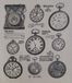 La Boîte à Broder COU039LE bedrukte coupon "horloge", linnen, natuurlijke kleuren