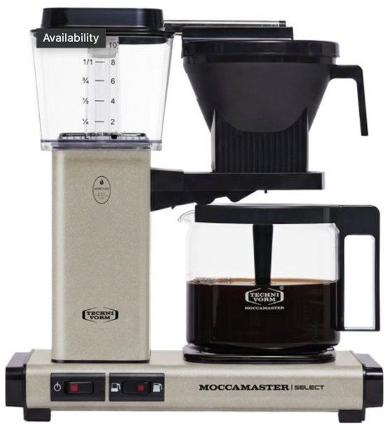 Moccamaster KBG Select Volledig automatisch Filterkoffiezetapparaat 1,25 l Zwart;Crème