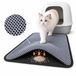 Merkloos Kattenmat Kattenbakmat 40 x 60 cm Honingraatmat Grijs