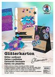 Ursus Glamour, 62124699F, glitterkarton, DIN A4, 330 g/m², 5 vellen, gesorteerd in 5 kleuren, meerkleurig