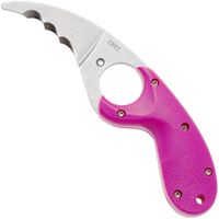 CRKT Bear Claw Veff Serrations 2511F Stonewashed AUS8, Pink GRN, reddingsmes, Russ Kommer design