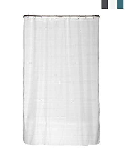 arteneur arteneur® - Premium douchegordijn, 120 x 180 - antischimmel douchegordijn wit met structuurstof, ondoorzichtig, waterdicht, wasbaar en incl. e-book (mogelijk niet beschikbaar in het Nederlands) en ringen (sneeuwwit)
