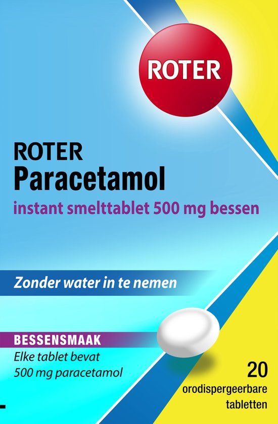 Roter Paracetamol Smelt 500 mg - 20 Smelttabletten