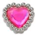 Crocs Gorgeous Heart Gem - Accessoire de chaussure Jibbitz - Pierre en forme de cœur - Noir - Caoutchouc
