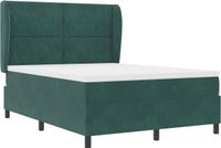 vidaXL Boxspring Bed met Hoofdeinde Donkergroen 200 x 140 cm Fluweel