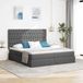 Maison Exclusive - lit plateforme LED avec matelas, gris foncé, 180 x 200 cm, tissu