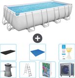 Bestway Rechthoekig Power Steel Zwembad - 488 x 244 x 122 cm - Grijs