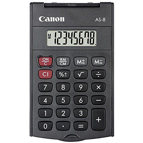 Canon AS-8 rekenmachine, zwart