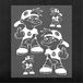 Quattroerre 15758 stickers voorgestanst voor auto Monello, wit, 10 x 12 cm