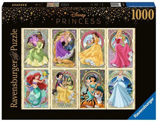 Ravensburger Puzzel Disney Art Nouveau Prinsessen - 1000 stukjes
