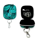 Mini-etui + hoofdtelefoon met lange kabel en microfoon (geen wirwar van kabels), in-ear hoofdtelefoon, volume met knop, hoofdtelefoon met 3,5 mm jackkabel, compatibel met iPhone/Samsung/pc