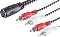 1aTTack.de 0,2 m 5-pins DIN naar 4 RCA Audioadapterkabel