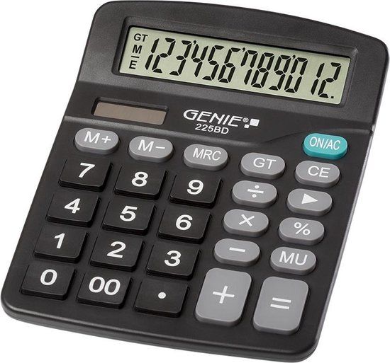 Genie 225 BD calculator Desktop Basisrekenmachine Zwart