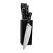 Vintage Cuisine Set couteaux de cuisine avec support, noir