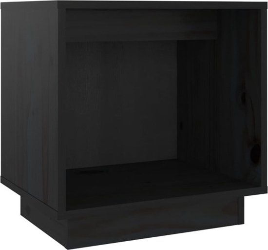 vidaXL Nachtkastjes 2 stuks 40x30x40 cm massief grenenhout zwart