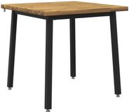 vidaXL 60 x 55 x 75 cm Massief Acaciahout Wit en zwart Rechthoekig