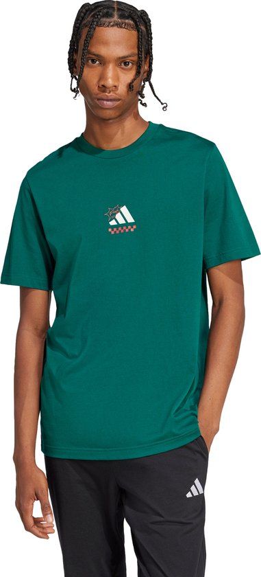 adidas Sportswear Lounge Pizza Graphic T-shirt Heren Groen