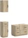 vidaXL - 3-delig - badkamerkast - set - HOORN - Sonoma Eiken