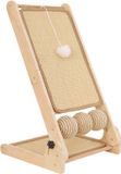 Merkloos / Sans marque Wan GmbH Katten Krabplank - Krabpaal Klimpaal - Meubels Beschermen - Massief Houten Onderstel - 60 cm Hoogte