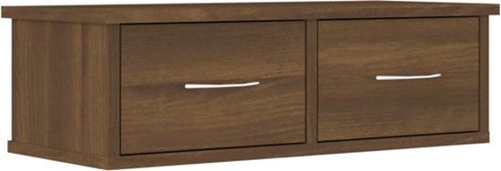 vidaXL Wandkast 60x26x18,5 cm bewerkt hout bruin eikenkleur