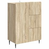 vidaXL Dressoir Sonoma Eiken 66 x 34,5 x 91,5 cm Bewerkt hout