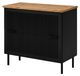 3xE living Meuble sous-vasque Style 80 cm, noir/chêne craft, pieds noirs