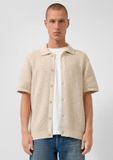 QS s.Oliver QS Strickpullover Beige Katoen Geruit Casual Regular Fit Heren S