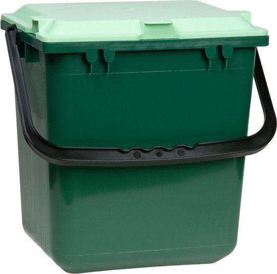 Biomat GFT Afvalbak - 10L - Groen - Kunststof - 26 x 19,8 x 25,6 cm